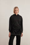 Siyah Kapşonlu Sweatshirt - 2