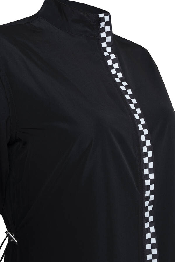 Siyah Fermuar Detaylı Tesettür Mayo - 2