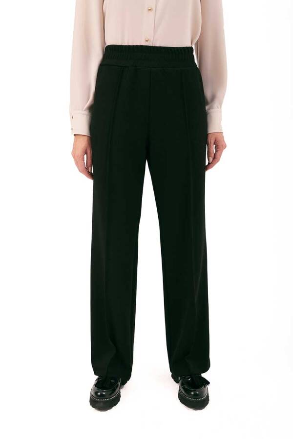 Siyah Beli Lastikli Pantolon - 2