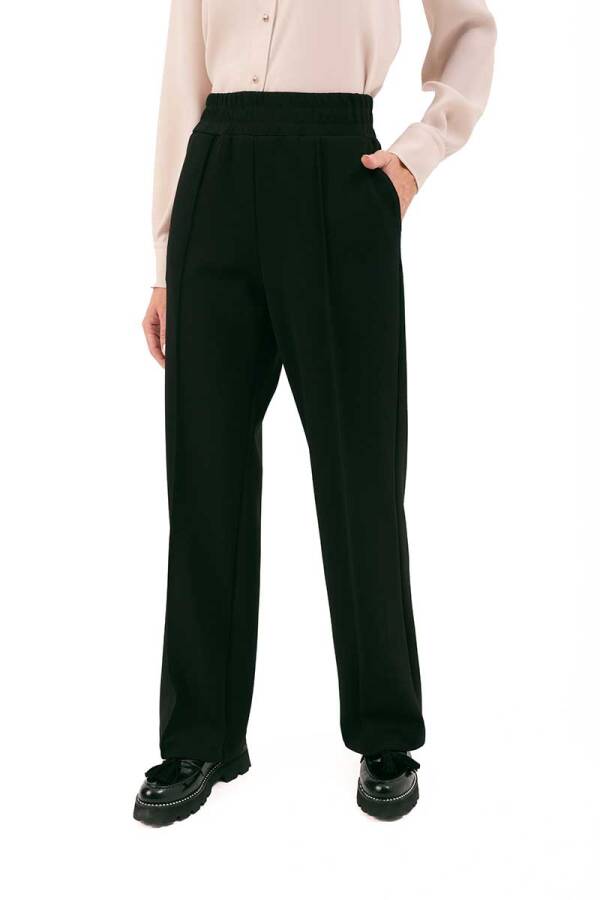 Siyah Beli Lastikli Pantolon - 3