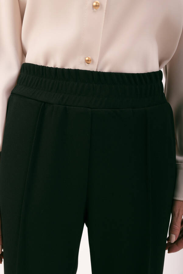 Siyah Beli Lastikli Pantolon - 4