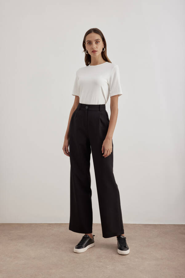 Siyah 3221111 Rahat Kesim Pantolon - Aker