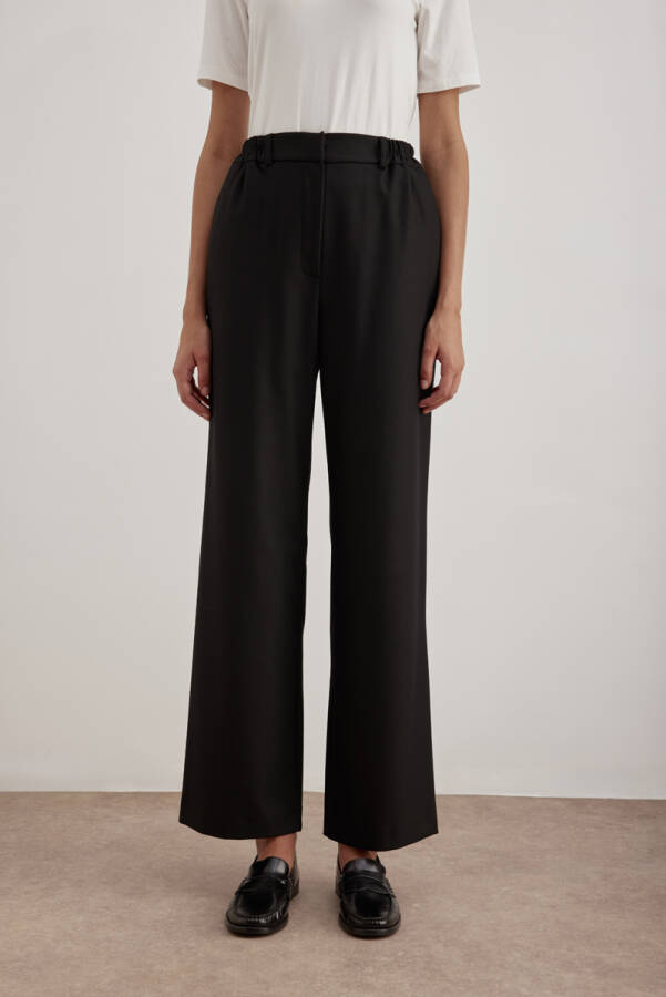 Siyah 3223111 Flonel Yün Pantolon - Aker (1)