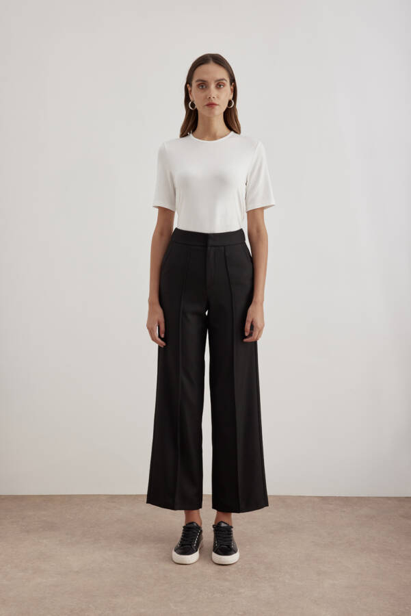 Siyah Nervürlü Pantolon - Aker (1)