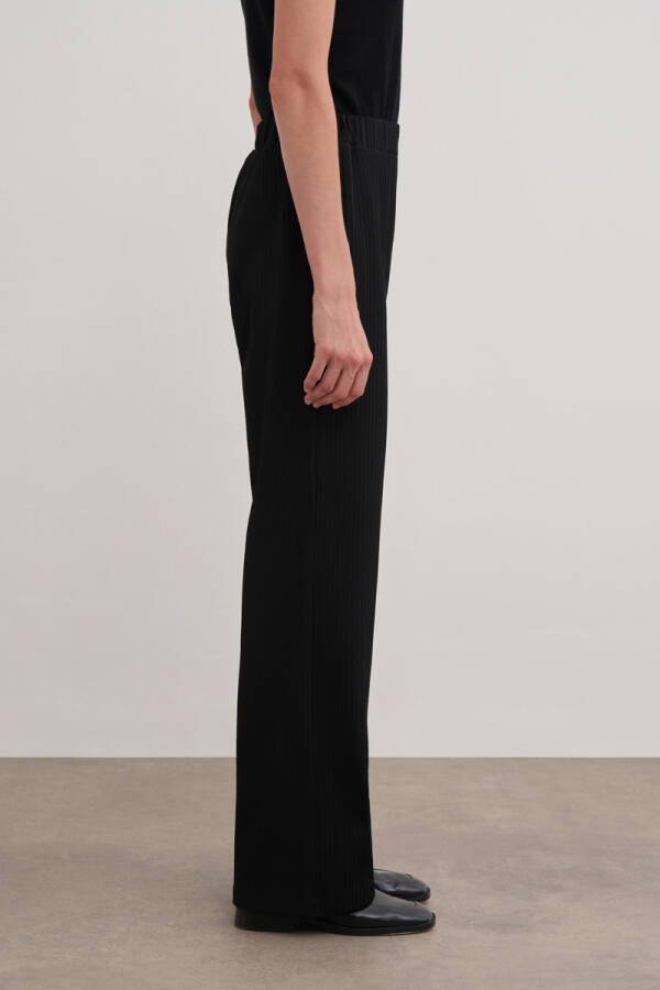 Siyah 3228111 Beli Lastikli Pantolon - Aker (1)