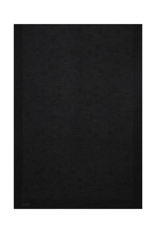 Siyah Pamuk İpek Şal - Aker