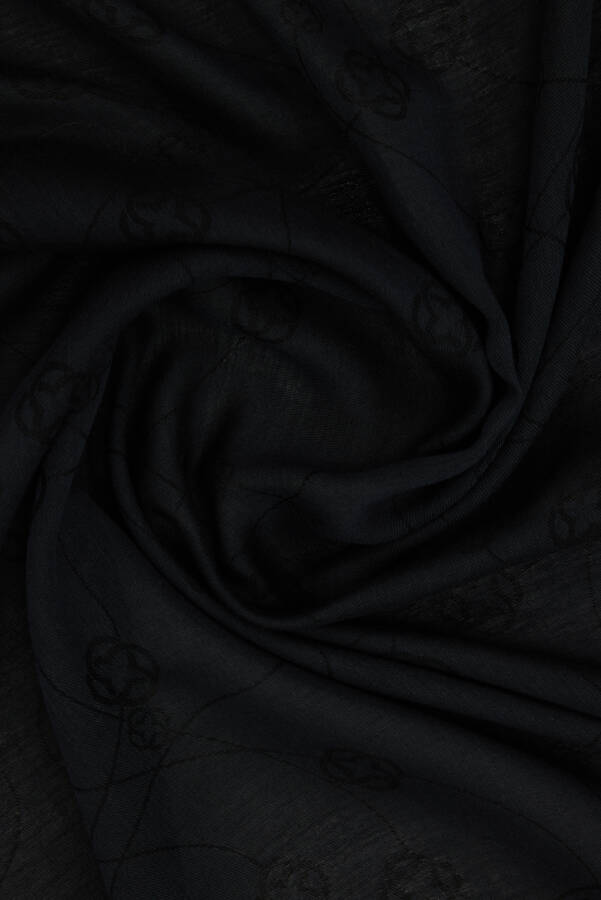Siyah Pamuk İpek Şal - Aker (1)