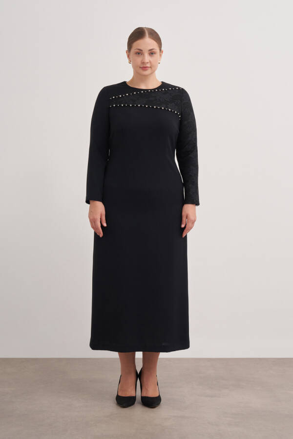 Siyah 4636112 Abiye Elbise - Aker