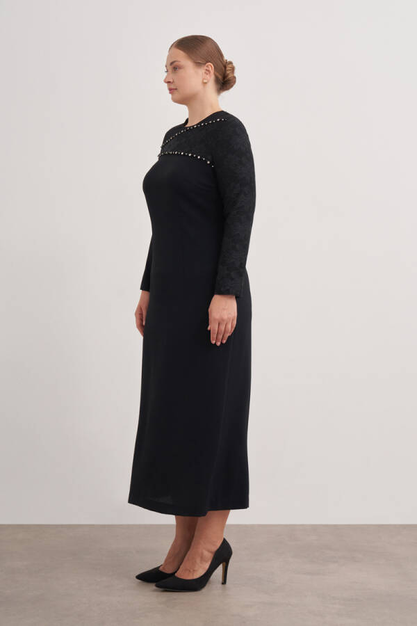 Siyah 4636112 Abiye Elbise - Aker (1)