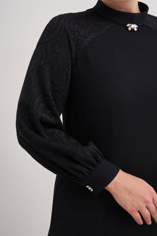 Siyah 4637112 Abiye Elbise - 4