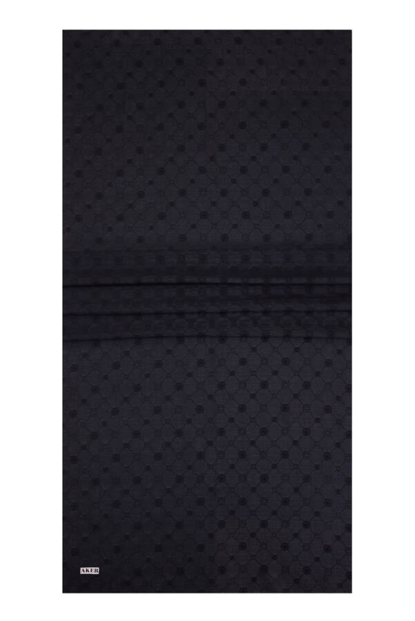 Siyah 70X190 CM Koza Şal - Aker