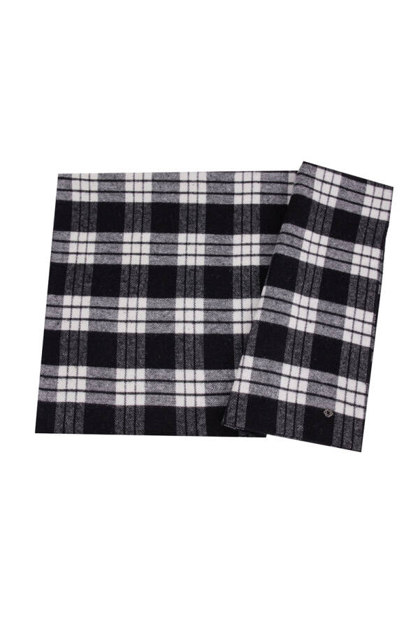 Siyah 70X200 Ekose Çizgili Şal - 6