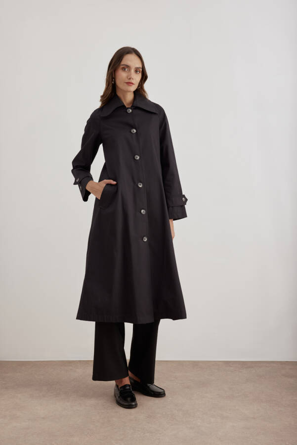 Siyah 7161111 Reglan Trençkot - Aker (1)