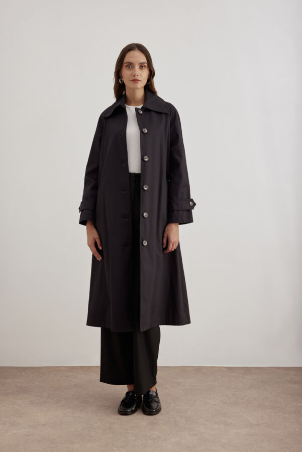 Siyah 7161111 Reglan Trençkot - Aker (1)