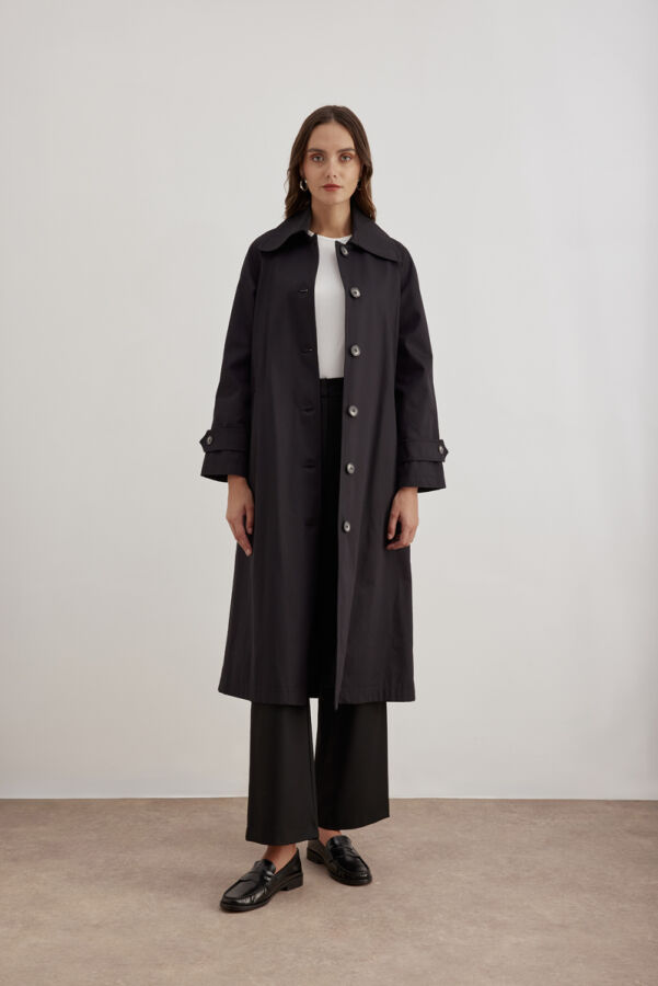 Siyah 7161111 Reglan Trençkot - Aker