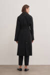 Siyah 7163111 Regular Trençkot - 4