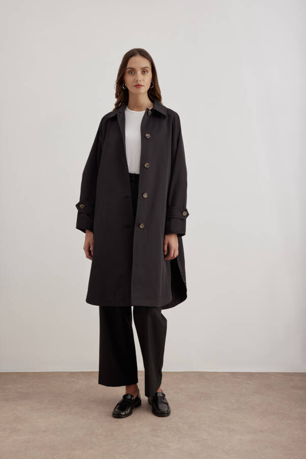 Siyah Pelerin Yağmurluk - 3