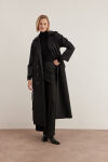Siyah Apolet Detaylı Pardösü - 3
