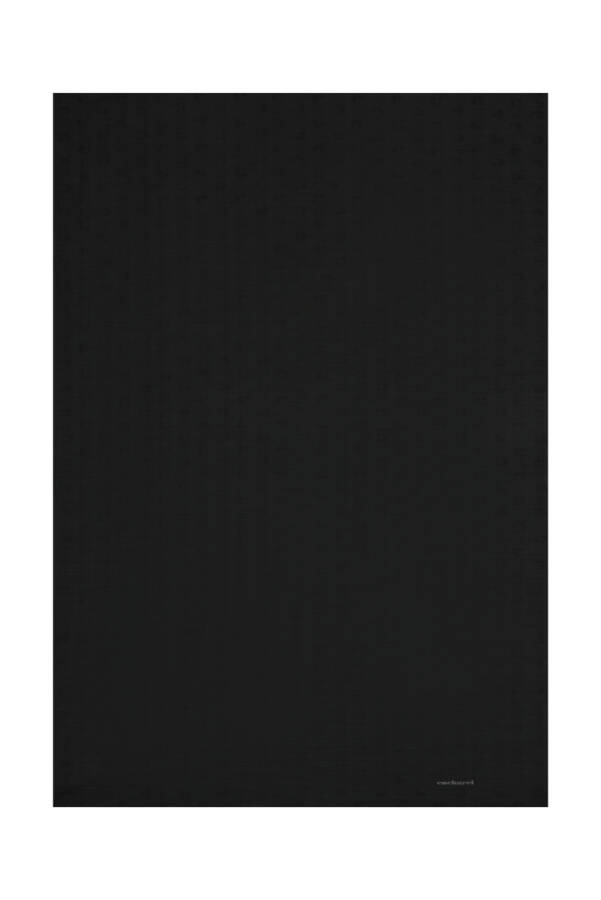 Siyah 75X200 B.Cacharel Logolu İpek Koton Jakar Etol - 1