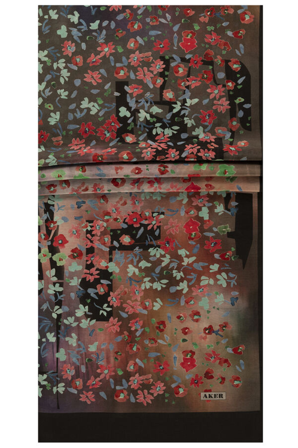 Siyah 75X200 İpek Koton Şal - 1