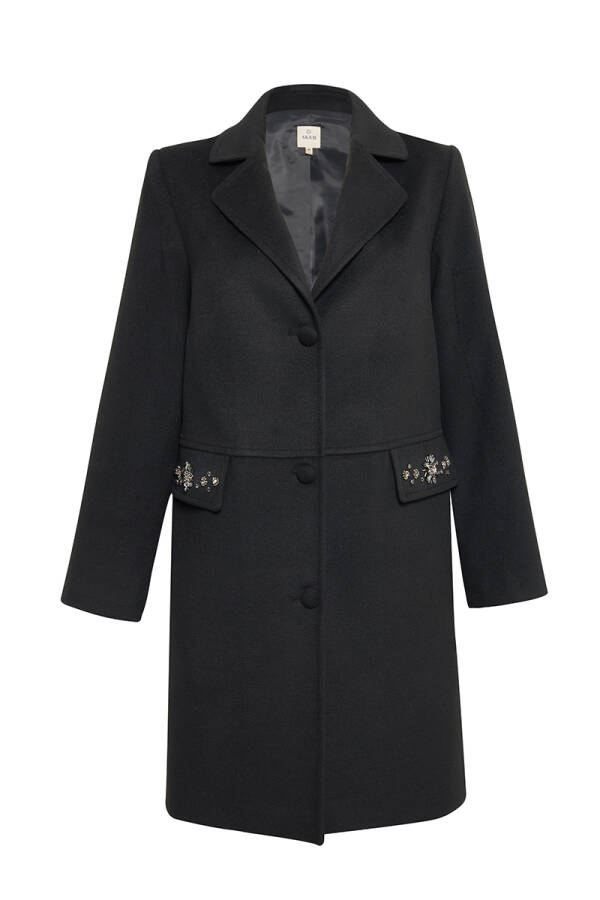 Siyah 8583112 Günlük Astarlı Kaban - Aker