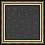 Siyah 90X90 İpek Krep Saten Eşarp 