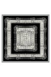 Siyah 90X90 İpek Twill Eşarp 