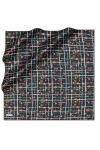 Siyah 90X90 İpek Twill Eşarp 