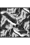 Siyah 90X90 İpek Twill Eşarp 