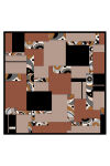 Siyah 90X90 İpek Twill Eşarp 