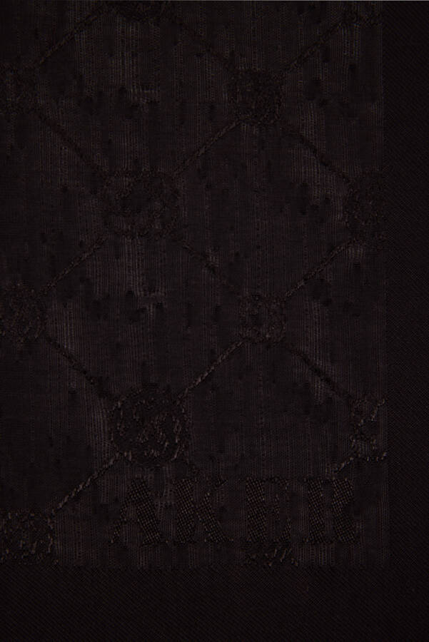 Siyah 90X90 1050802 Koza Eşarp - 2