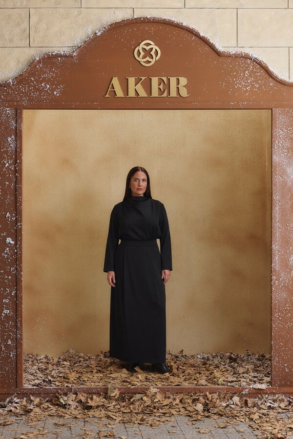 Siyah Abiye Etek - Aker (1)