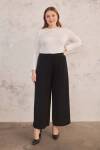 Siyah Arka Bel Lastikli Pantolon Etek - 1