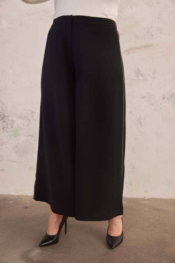 Siyah Arka Bel Lastikli Pantolon Etek - 6