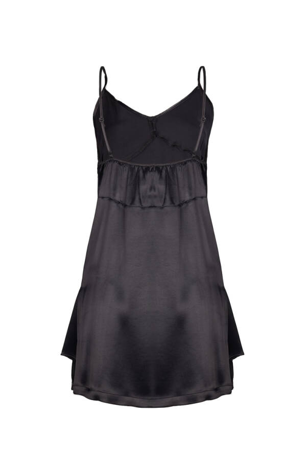 Siyah Askılı Viscon Gecelik - 3