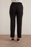 Siyah Bel Lastikli Pantolon - 5