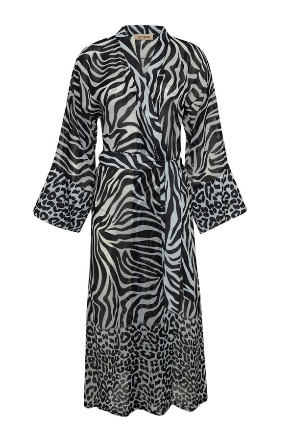 Siyah Belden Kuşaklı Pareo - 1