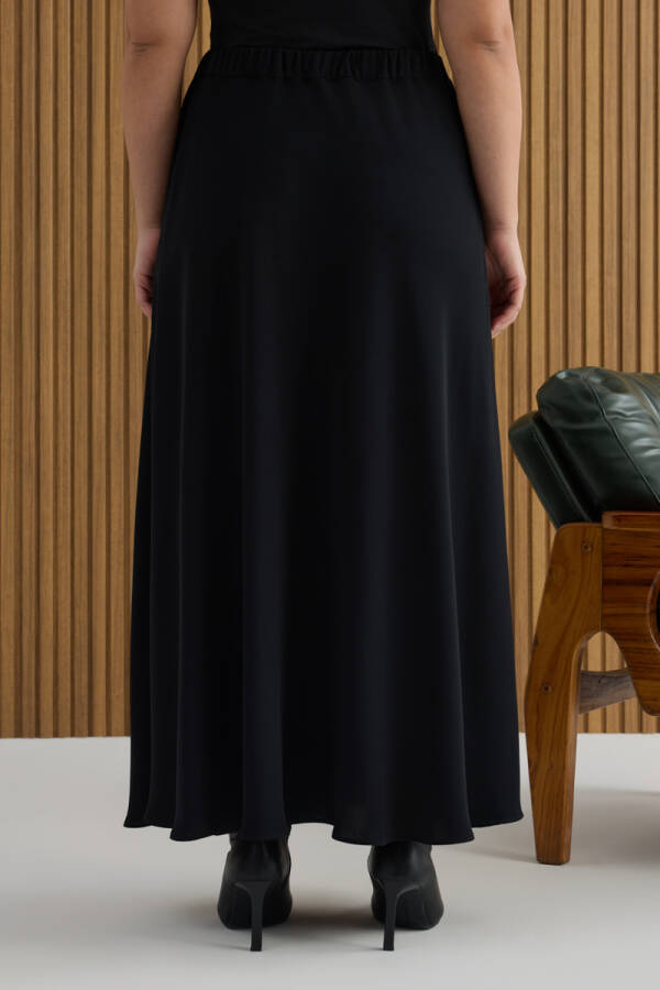 Siyah Beli Bağcıklı Etek - 6