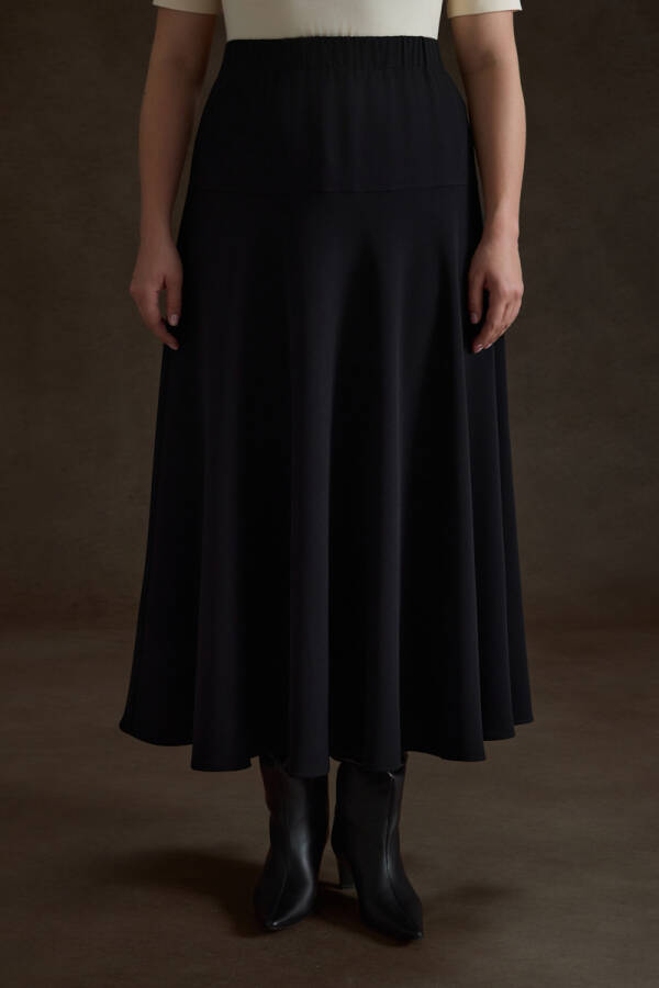 Siyah Beli Lastikli Etek - 3
