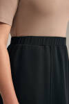 Siyah Beli Lastikli Evaze Etek - 4