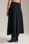 Siyah Beli Lastikli Evaze Etek - 5