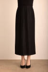 Siyah Beli Lastikli Örme Simli Tül Etek - 2