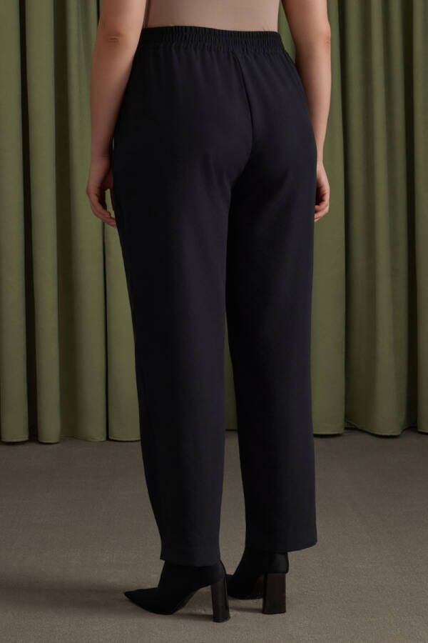 Siyah Beli Lastikli Pantolon - 5