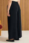 Siyah Beli Lastikli Pantolon Etek - 7