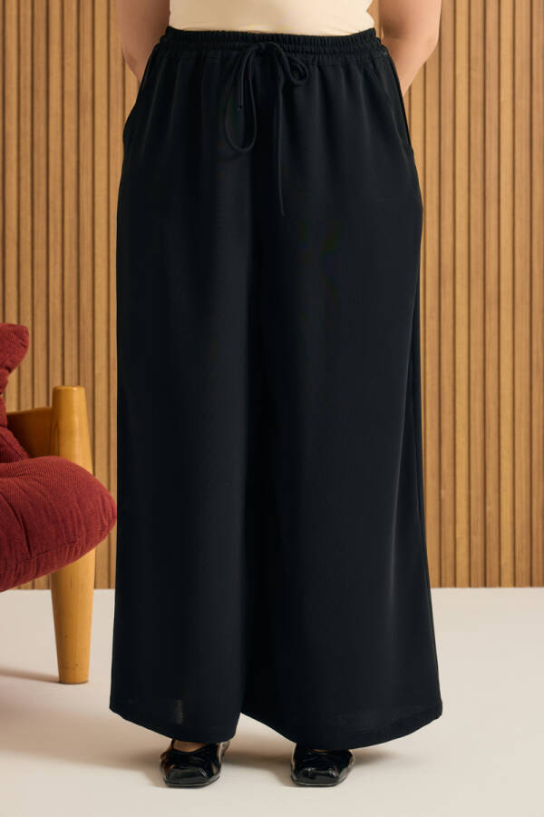 Siyah Beli Lastikli Pantolon Etek - 2