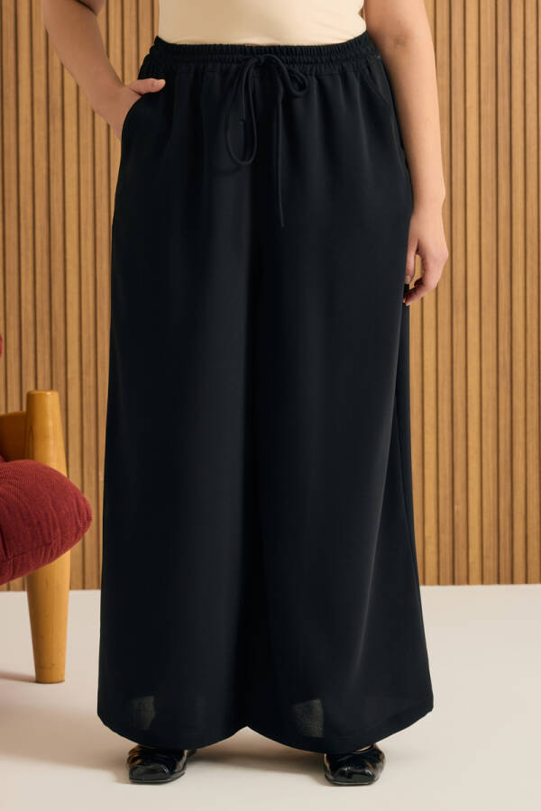 Siyah Beli Lastikli Pantolon Etek - 3