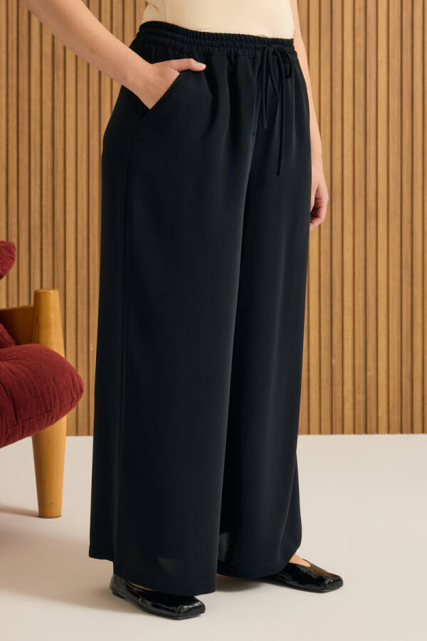 Siyah Beli Lastikli Pantolon Etek - 4
