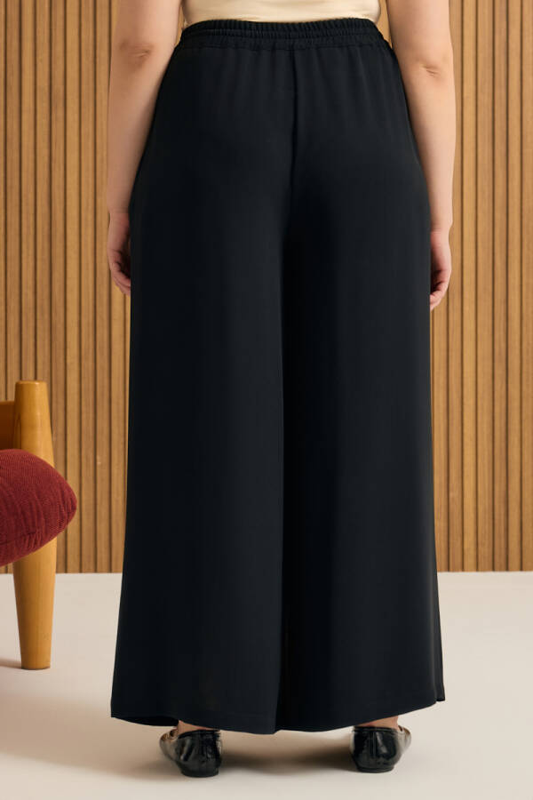 Siyah Beli Lastikli Pantolon Etek - 6