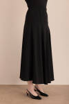 Siyah Beli Lastikli Robalı Dokuma Etek - 4