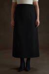 Siyah Beli Lastikli Viscon Örme Etek - 2